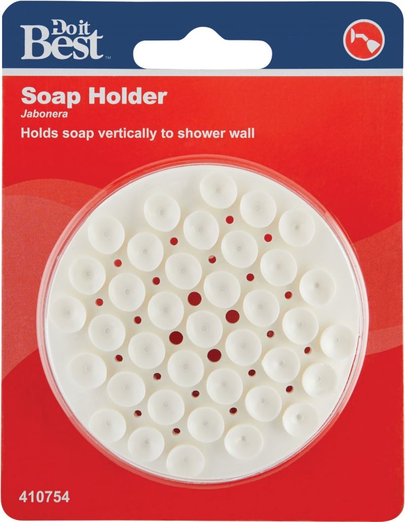 Plastic Suction Cup Soap Toothbrush Box Dish Holder Bathroom Shower Accessory RK